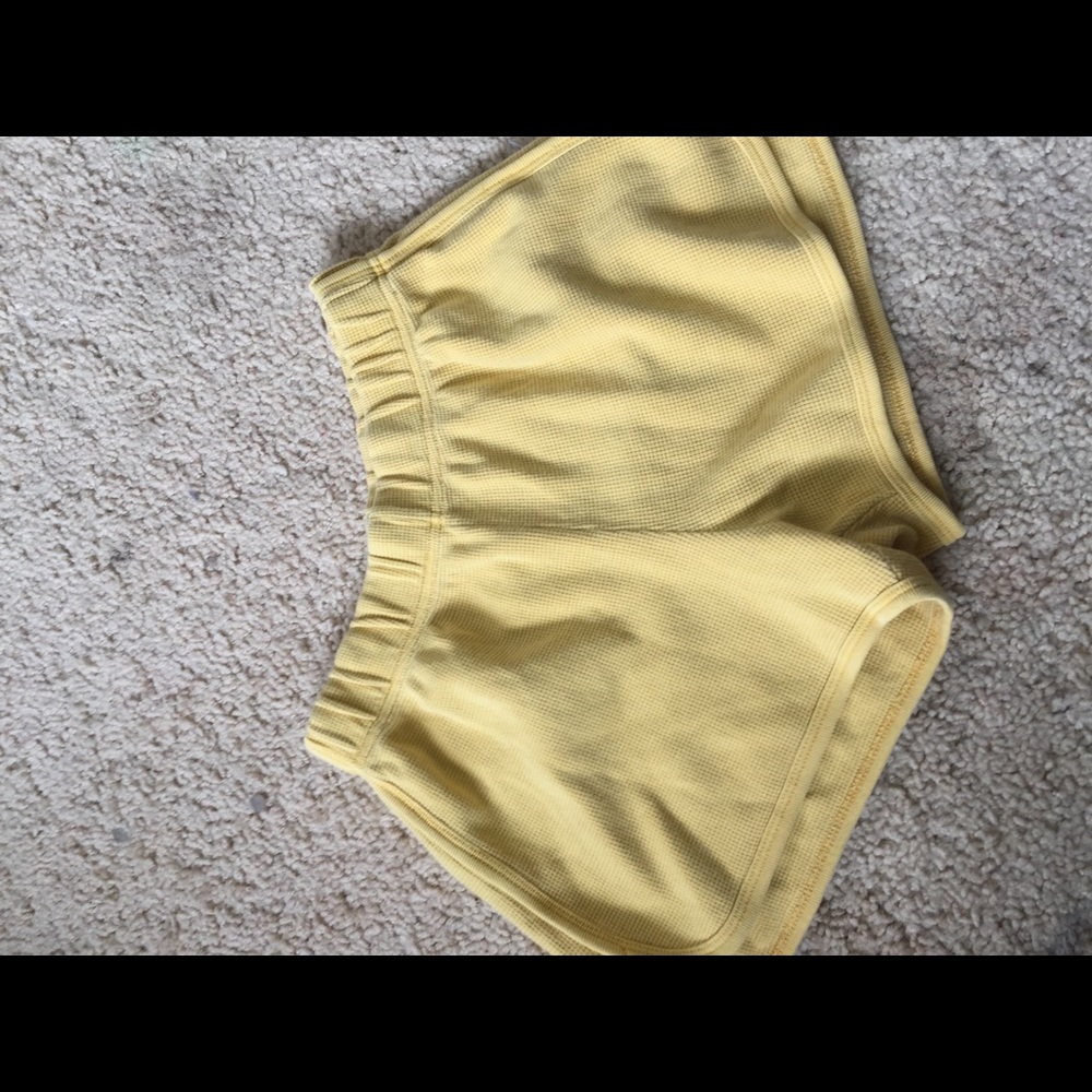 Brandy Melville deep yellow lisette thermal shorts - Picture 3 of 3